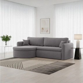 Uniwersalny narożnik Verona L z funkcją spania, do salonu, szary