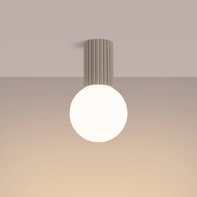 Plafon HALO taupe IP44 ryflowany SOLLUX  LIGHTING