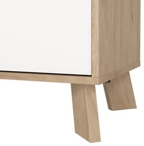 Biało-naturalna komoda w dekorze dębu 99x73x39 cm Ikast – Tvilum
