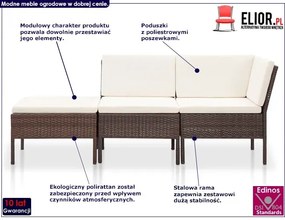 Zestaw brązowych mebli ogrodowych - Shannon 3X