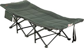 Outsunny Leżanka Słoneczna, Składana, z Regulowanym Uchwytem na Kubek, do 120 kg, 68 x 190 x 48 cm, Szara