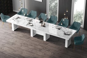 Rozkładany do 400 cm stół Largo Hubertus marmur połysk