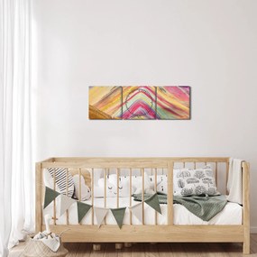 Obraz - Rainbow Mountain, Peru (z zegarem) (90x30 cm)