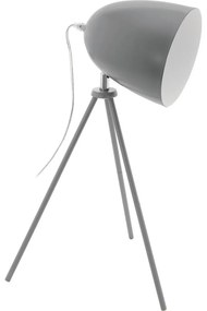 Eglo 33094 - Lampa stołowa DUNDEE 1xE27/60W/230V szara