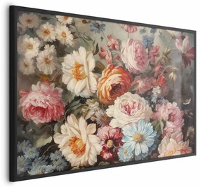 Plakat Zapach ogrodowych kwiatów 42x29,7 cm z ramą czarną bez marginesu ARTGEIST B