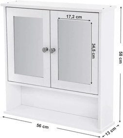 Szafka łazienkowa LEHAC 56x13x58 cm biała