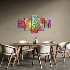 Obraz - Abstrakcja wielokątna (125x70 cm)