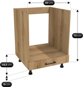 Zestaw Mebli Kuchennych MODERN 200 cm Dąb Evoke/Kaszmir Nowoczesny