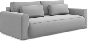 Kanapa 3-osobowa z funkcją spania - z tkaniny welwetowej - szary - KAPUA