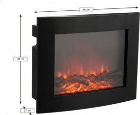 LED dekoracja nowoczesny kominek COZY WARM 40x50 cm, czarny