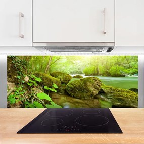 Panel Szklany do Kuchni Spokój Płynącej Wody