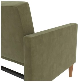 Zielona aksamitna rozkładana sofa 207 cm Lilly – Støraa