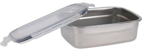 Excellent Houseware Pojemnik ze stali nierdzewnejz plastikową pokrywką 750 ml, 0,75 l