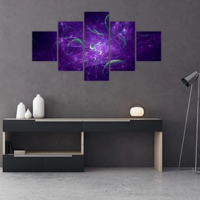Obraz - fioletowa abstrakcja (125x70 cm)