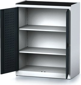 Szafa warsztatowa MECHANIC, 1170 x 920 x 500 mm, 2 półki, grafitowe drzwi