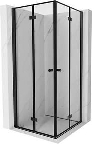 Mexen Mist-F Duo kabina prysznicowa składana 80 x 80 cm, czarna ramka, czarna - 8A6-080L-080P-70-70