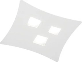 Nowoczesna lampa sufitowa Isotta GX53 biała, 3 punkty świetlne, gięta metalowa konstrukcja 40x44 cm, geometryczny design, IP20, max 3x8 W