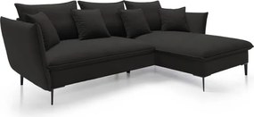 Narożnik GLOSS Prawostronny z funkcją spania, zestaw z poduszkami wolnostojący tkanina RIVIERA 16 Cappucino WERSAL