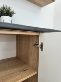 Szafka kuchenna stojąca ISABEL D60 P/L szary mat/dąb artisan STOLKAR