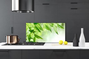 Panel Szklany do Kuchni Botaniczna Świeżość Liści