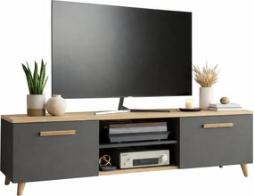 Antracytowa Szafka Pod Telewizor Na Nóżkach Z8-N52