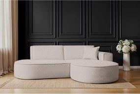 Narożnik Modena Studio, tkanina szenilowa Artico, Nata, Prawy