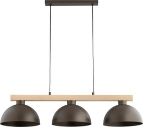 Żyrandol na lince VERTA 3xE27/15W/230V brązowy/beżowy