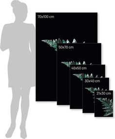 Plakat Dark Fern Leaf