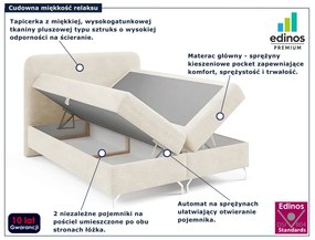 Kremowe łóżko kontynentalne 5 rozmiarów Z7-F36