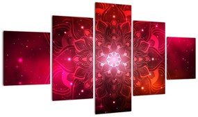 Obraz czerwonej abstrakcji (125x70 cm)