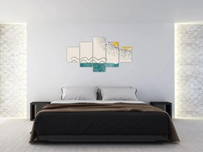 Obraz - Abstrakcyjny obraz plaży N⁰1 (125x70 cm)
