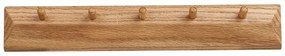 Wieszak ścienny z litego drewna dębowego w naturalnym kolorze 50 cm Barco – House Nordic