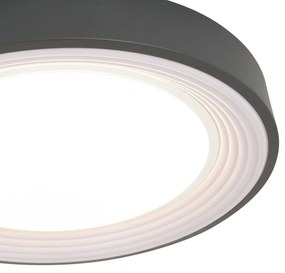 Nowoczesna lampa sufitowa szara z białym wykończeniem 38 cm z LED z funkcją ściemniania RGB - Kanton Nowoczesny Oswietlenie wewnetrzne