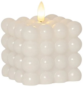 Biała woskowa świeca LED Star Trading Flamme Dot, wys. 9,5 cm