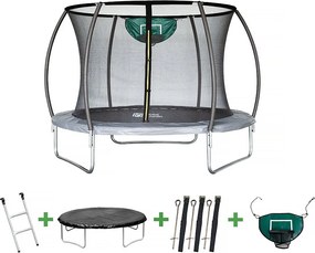 Trampolina z siatką wewnętrzną "jumper" - Ø 3,05 - Szara