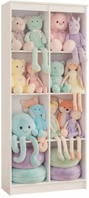 Biały regał na zabawki do pokoju dziecięcego P5-A41