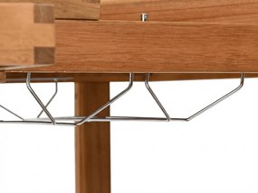 Ogrodowy stolik serwujący na kółkach GRIL PARTY, drewno akacjowe