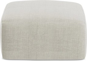 Pufa - z tkaniny strukturalnej - jasny beż - LEILA