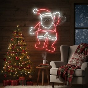 Dekoracja świąteczna LED, Mikołaj, 55 x 61 cm