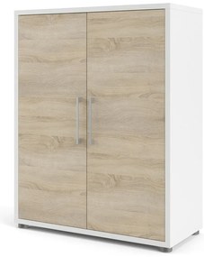 Biały regał modułowy w dekorze dębu 89x113 cm Prima – Tvilum
