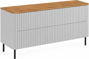 Szafka łazienkowa 120, Biały, blat dąb craft, nogi czarne, 120,8 x 44,2 x 65 cm