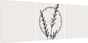 Obraz - Meadow Flower N⁰2 (z zegarem) (90x30 cm)