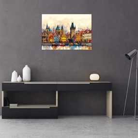 Obraz - Jesień w malowanym mieście (70x50 cm)