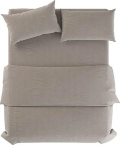 Jasnoszaro-szarobrązowa lniana pościel dwuosobowa 200x200 cm Natural – Native Natural