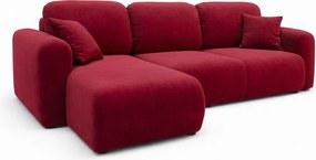 Stylowy narożnik rozkładany lewostronny BINGO L 245x148x87 cm w tkaninie Kronos 2 bordowej