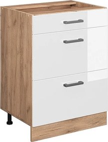 Szafka dolna do kuchni biały wysoki połysk 60x46x81.6 r-line