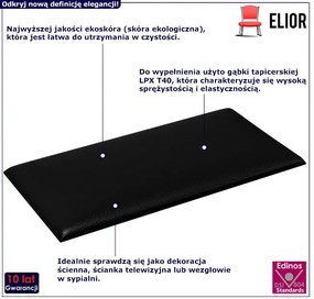 Zestaw czarny 12 paneli z ekoskóry ściennych Z6-C41