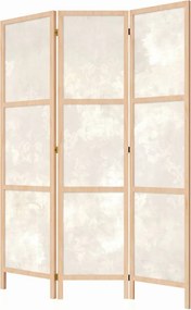 Parawan pokojowy 3-częściowy 135x172 drewniany japoński Jednostronny dekoracyjny shabby chic Kremowy