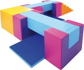 Narożny zestaw kształtek piankowych z belkami Creatino, 10 elementów