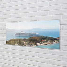 Szkło do Kuchni na Ścianę Statek przy Wyspie w Górach